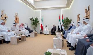 رئيس الإمارات يستقبل سمو رئيس الوزراء على هامش القمة العالمية للحكومات في دبي